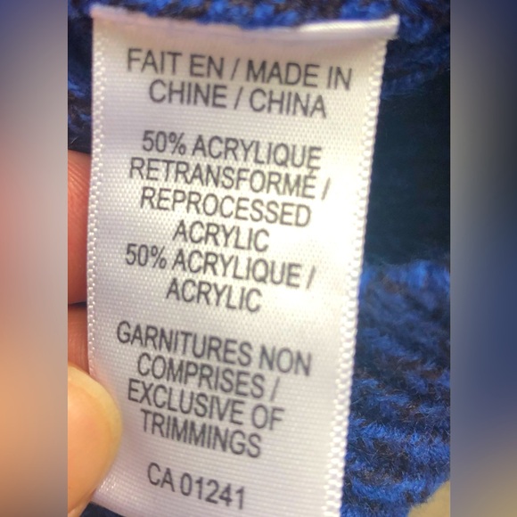 Blue-black mock-neck sweater, size M - Picture 5 of 5